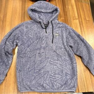 Ripndip Sherpa Fleece Hoodie Blue Half Zip Pullover Men’s Medium